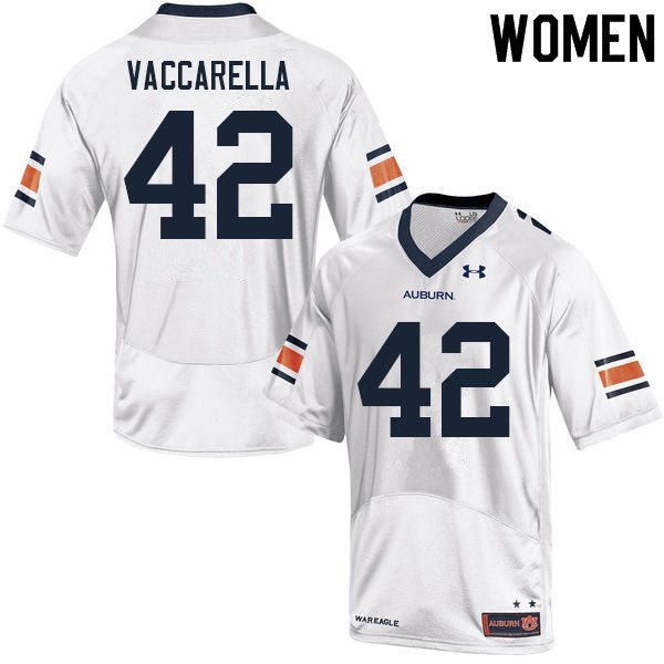 Women #42 Kyle Vaccarella Auburn Tigers College Football Jerseys Sale-White